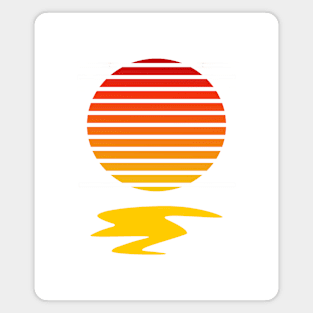 Retro Sunset Magnet